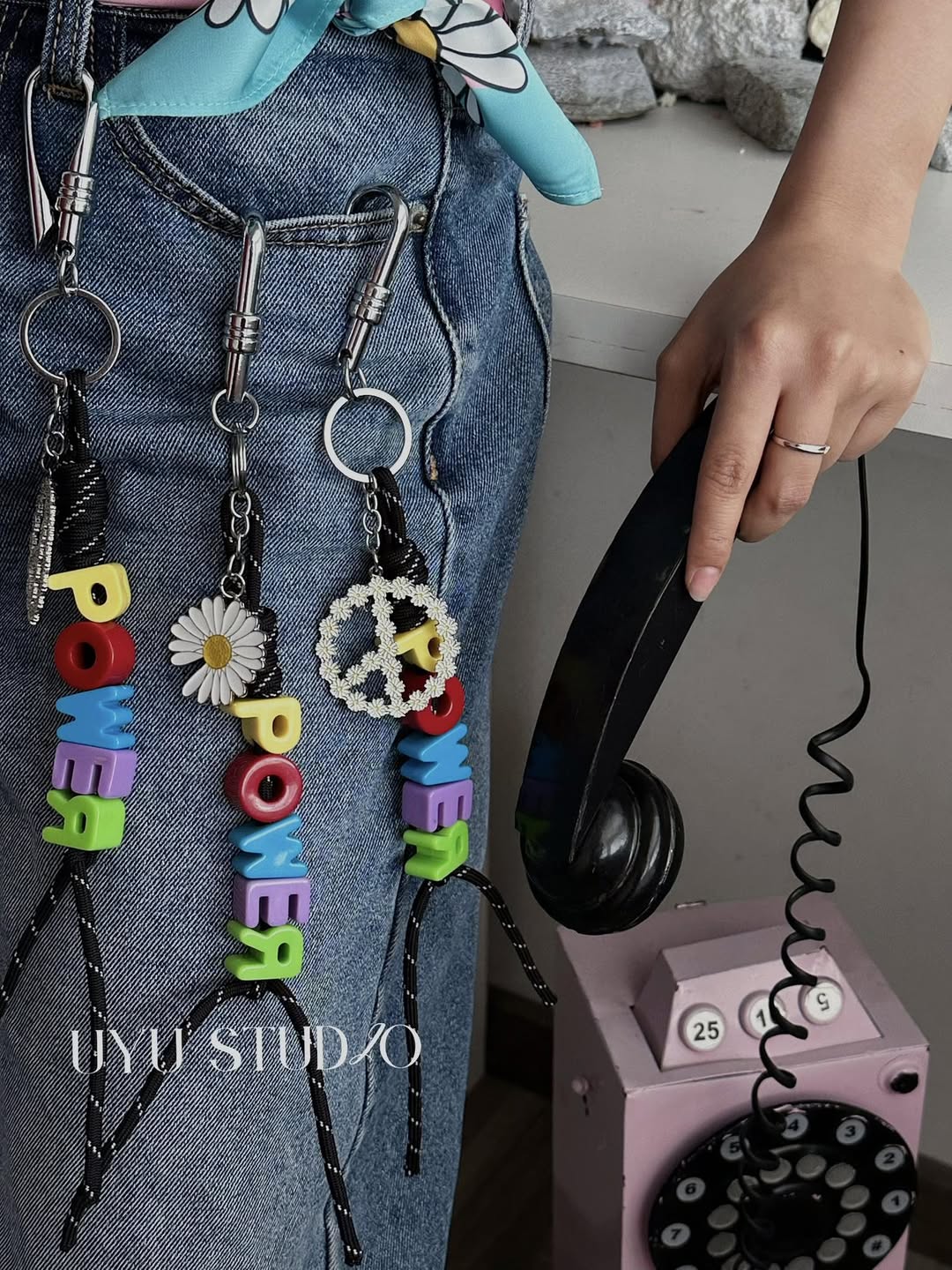 Set keychain Power G-Dragon móc túi móc quần Set keychain Power G-Dragon móc túi móc quần